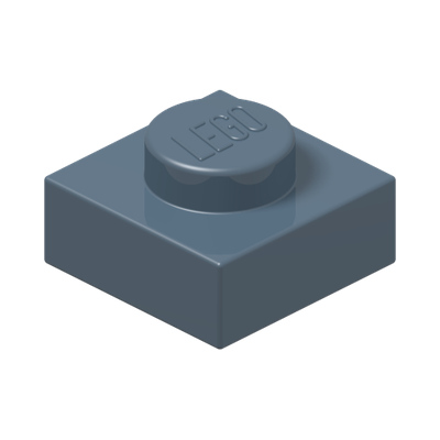 PLATE 1X1 · Sand Blue (réf. BrickLink Sand Blue)