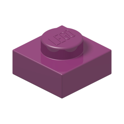 PLATE 1X1 · Bright Reddish Violet (réf. BrickLink Magenta)