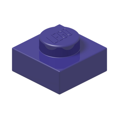 PLATE 1X1 · Medium Lilac (réf. BrickLink Dark Purple)