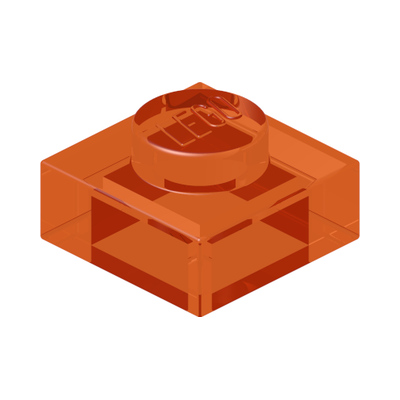 PLATE 1X1 · Tr. Bright Orange (réf. BrickLink Trans-Orange)