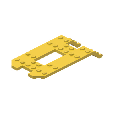 Vehicle, Trailer Base 6 x 12 x 1 1/3 · LEGO 4550448 (réf. BrickLink 30263) · Couleur BrickLink : Yellow