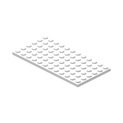 PLATE 6X12 · LEGO 4120020 (réf. BrickLink 3028) · White (réf. BrickLink White)