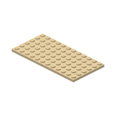 PLATE 6X12 · Brick Yellow (réf. BrickLink Tan)