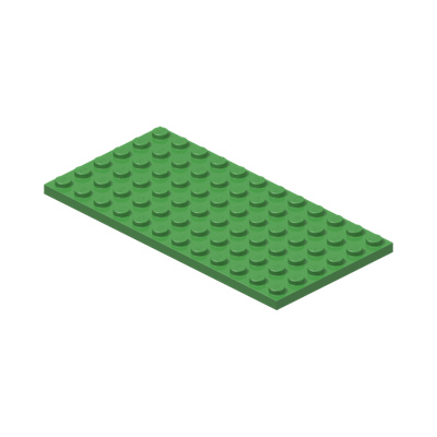 PLATE 6X12 · Bright Green (réf. BrickLink Bright Green)