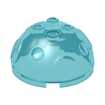Rock 4 x 4 Arctic Globe, Top · LEGO 4116926 (réf. BrickLink 30286) · Couleur BrickLink : Trans-Light Blue
