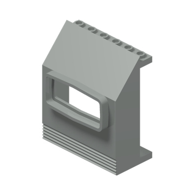Panel 3 x 6 x 6 Sloped with Window · Réf. BrickLink 30288 · Couleur BrickLink : Light Gray