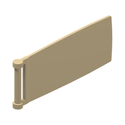 Flag 7 x 3 with Bar Handle · LEGO 6407739 (réf. BrickLink 30292) · Couleur BrickLink : Tan