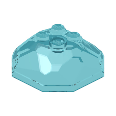 ROCK 4X4X1 1/3 UPPER PART · LEGO 6507879 (réf. BrickLink 30293) · Tr. Light Blue (réf. BrickLink Trans-Light Blue)