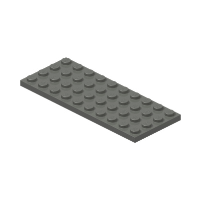 PLATE 4X10 · Dark Stone Grey (réf. BrickLink Dark Bluish Gray)