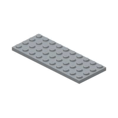 PLATE 4X10 · Medium Stone Grey (réf. BrickLink Light Bluish Gray)