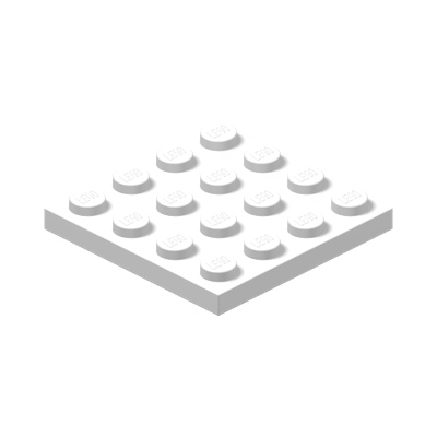 PLATE 4X4 · LEGO 4243812 (réf. BrickLink 3031) · White (réf. BrickLink White)