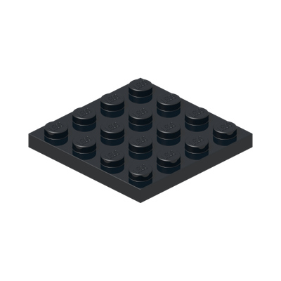 PLATE 4X4 · Black (réf. BrickLink Black)
