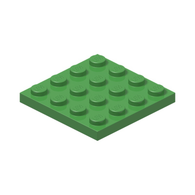 PLATE 4X4 · Bright Green (réf. BrickLink Bright Green)