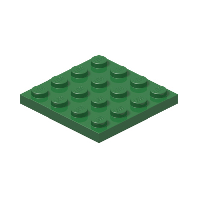 Plate 4 x 4 · Dark Green (réf. BrickLink Green)