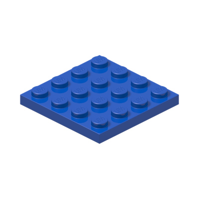 PLATE 4X4 · Bright Blue (réf. BrickLink Blue)