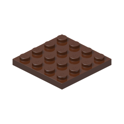 Plate 4 x 4 · Couleur BrickLink : Reddish Brown