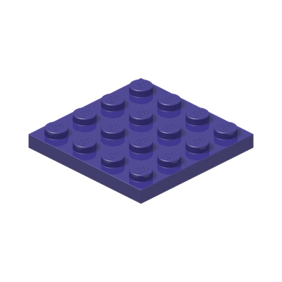PLATE 4X4 · Medium Lilac (réf. BrickLink Dark Purple)