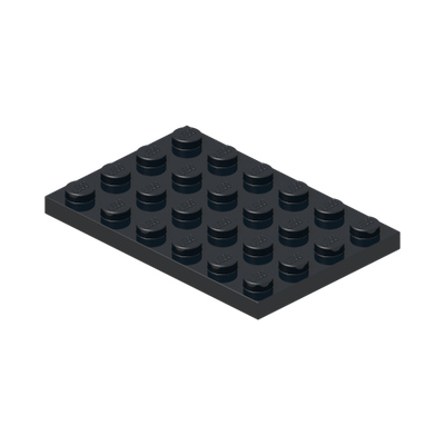 PLATE 4X6 · Black (réf. BrickLink Black)