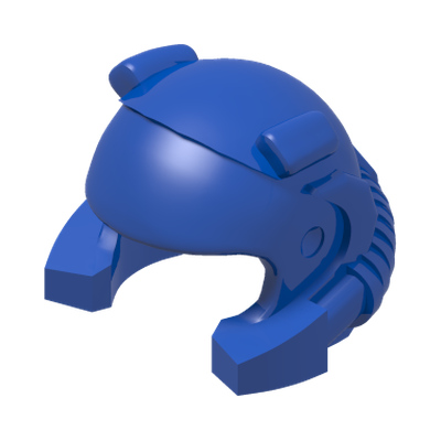 Minifigure, Headgear Helmet with Breathing Apparatus and Headlights · LEGO 4540418 (réf. BrickLink 30325) · Bright Blue (réf. BrickLink Blue)