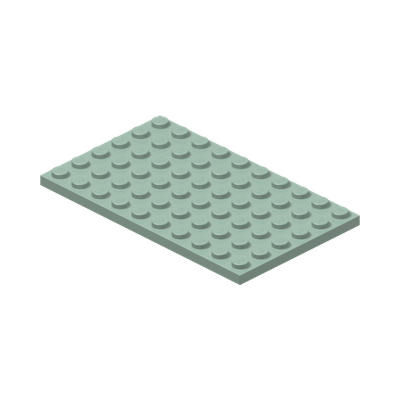 Plate 6 x 10 · Couleur BrickLink : Sand Green