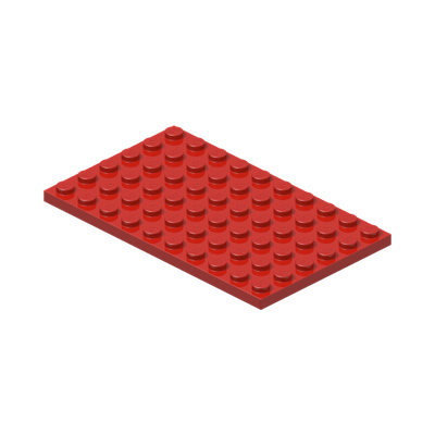 PLATE 6X10 · Bright Red (réf. BrickLink Red)