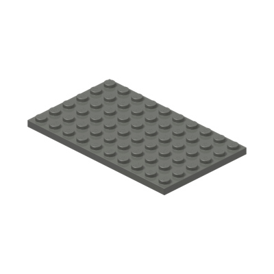 PLATE 6X10 · Dark Stone Grey (réf. BrickLink Dark Bluish Gray)