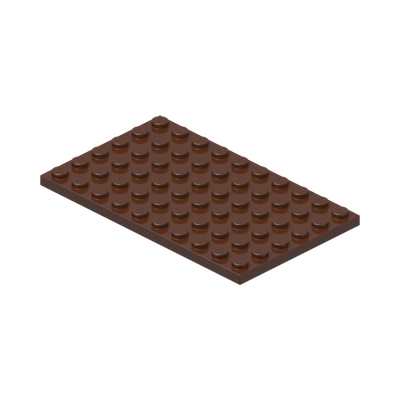 PLATE 6X10 · Reddish Brown (réf. BrickLink Reddish Brown)