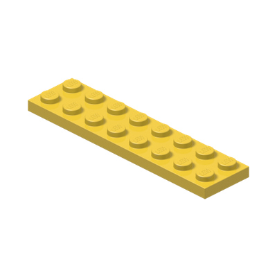 PLATE 2X8 · Bright Yellow (réf. BrickLink Yellow)