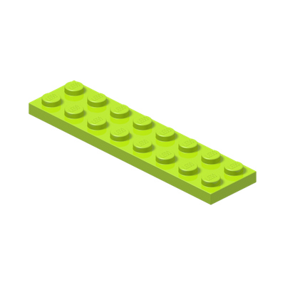 PLATE 2X8 · Bright Yellowish Green (réf. BrickLink Lime)