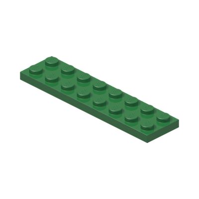 PLATE 2X8 · Dark Green (réf. BrickLink Green)