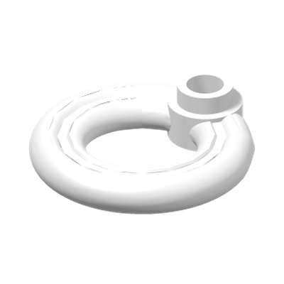 LIFEBUOY WITH KNOB · LEGO 4297083 (réf. BrickLink 30340) · White (réf. BrickLink White)