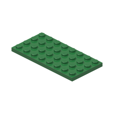 PLATE 4X8 · Dark Green (réf. BrickLink Green)