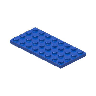 PLATE 4X8 · Bright Blue (réf. BrickLink Blue)