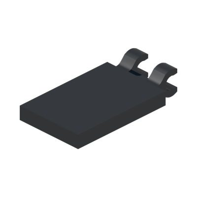 PLATE 2X3 W/ HOLDER · Black (réf. BrickLink Black)