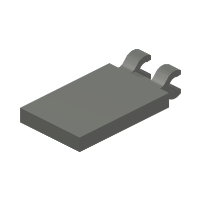PLATE 2X3 W. HOLDER · Dark Stone Grey (réf. BrickLink Dark Bluish Gray)