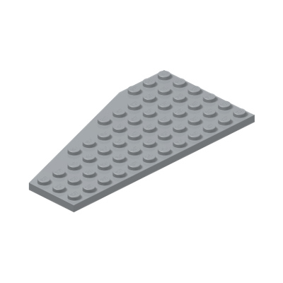 RIGHT WING 6X12 · Medium Stone Grey (réf. BrickLink Light Bluish Gray)