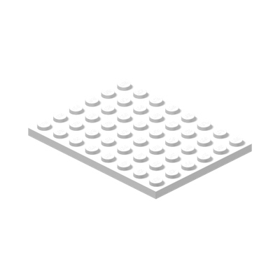 PLATE 6X8 · LEGO 303601 (réf. BrickLink 3036) · White (réf. BrickLink White)
