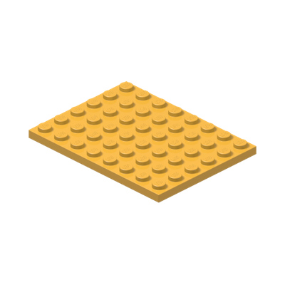 Plate 6 x 8 · Couleur BrickLink : Bright Light Orange