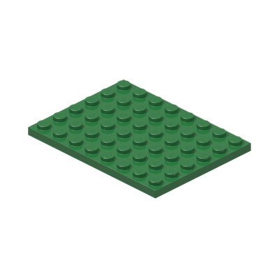PLATE 6X8 · Dark Green (réf. BrickLink Green)