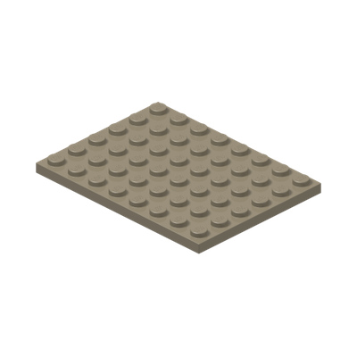 PLATE 6X8 · Sand Yellow (réf. BrickLink Dark Tan)