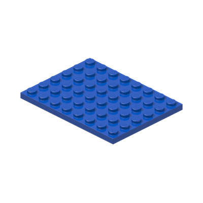 PLATE 6X8 · Bright Blue (réf. BrickLink Blue)