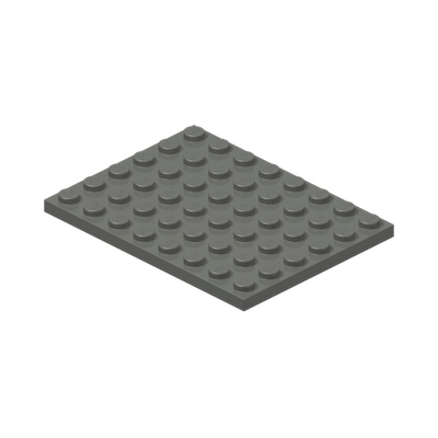 PLATE 6X8 · Dark Stone Grey (réf. BrickLink Dark Bluish Gray)