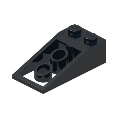 ROOF TILE 2X4X1, 18° · Black (réf. BrickLink Black)