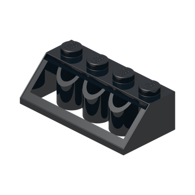ROOF TILE 2X4/45° · Black (réf. BrickLink Black)