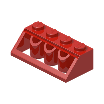 ROOF TILE 2X4/45° · Bright Red (réf. BrickLink Red)