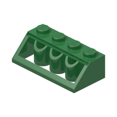 ROOF TILE 2X4/45° · Dark Green (réf. BrickLink Green)