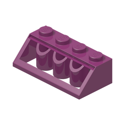 ROOF TILE 2X4/45° · Bright Reddish Violet (réf. BrickLink Magenta)