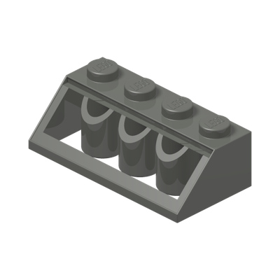 ROOF TILE 2X4/45° · Dark Stone Grey (réf. BrickLink Dark Bluish Gray)