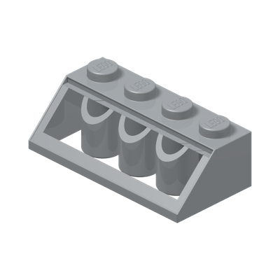 ROOF TILE 2X4/45° · Medium Stone Grey (réf. BrickLink Light Bluish Gray)