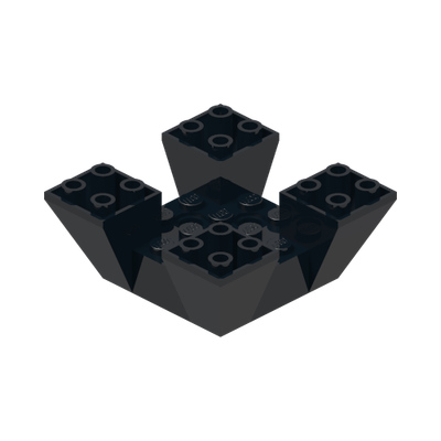 Slope, Inverted 65 6 x 6 x 2 Quad with Cutouts · LEGO 4550927 (réf. BrickLink 30373) · Couleur BrickLink : Black